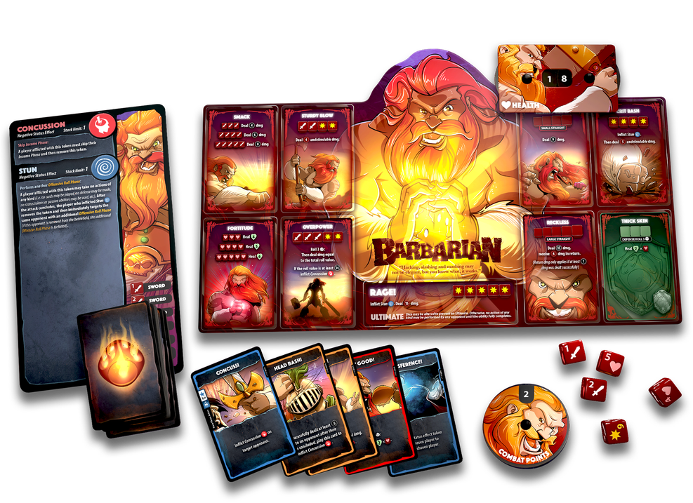 Dice Throne : Season 1 Rerolled - Barbarian vs Moon Elf Box 1